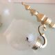 Pair of wall lamps in gilded metal and frosted glass art deco style