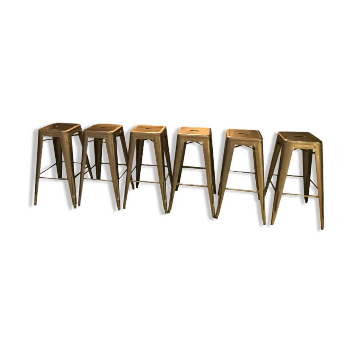 Lot de 6 tabourets de bar Tolix