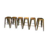 Set of 6 Tolix bar stools