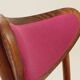 Vintage chair natural raspberry wool bentwood 1960