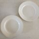 1 dish and 5 plates iron earth cream patina