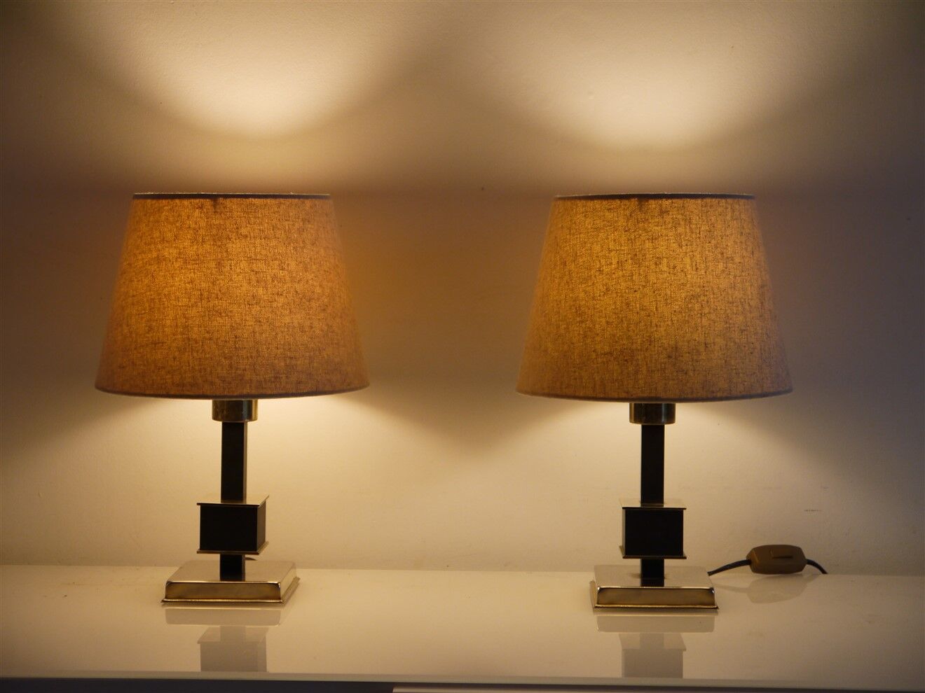 Paire de lampes vintage 1970