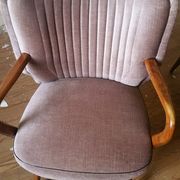 Fauteuil vintage années 50/60 beige rosé
