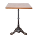 Bistro table square foot in black cast iron
