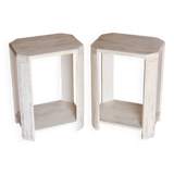 Pair of vintage art deco style bedside tables