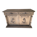 Antique carved and sandblasted sideboard