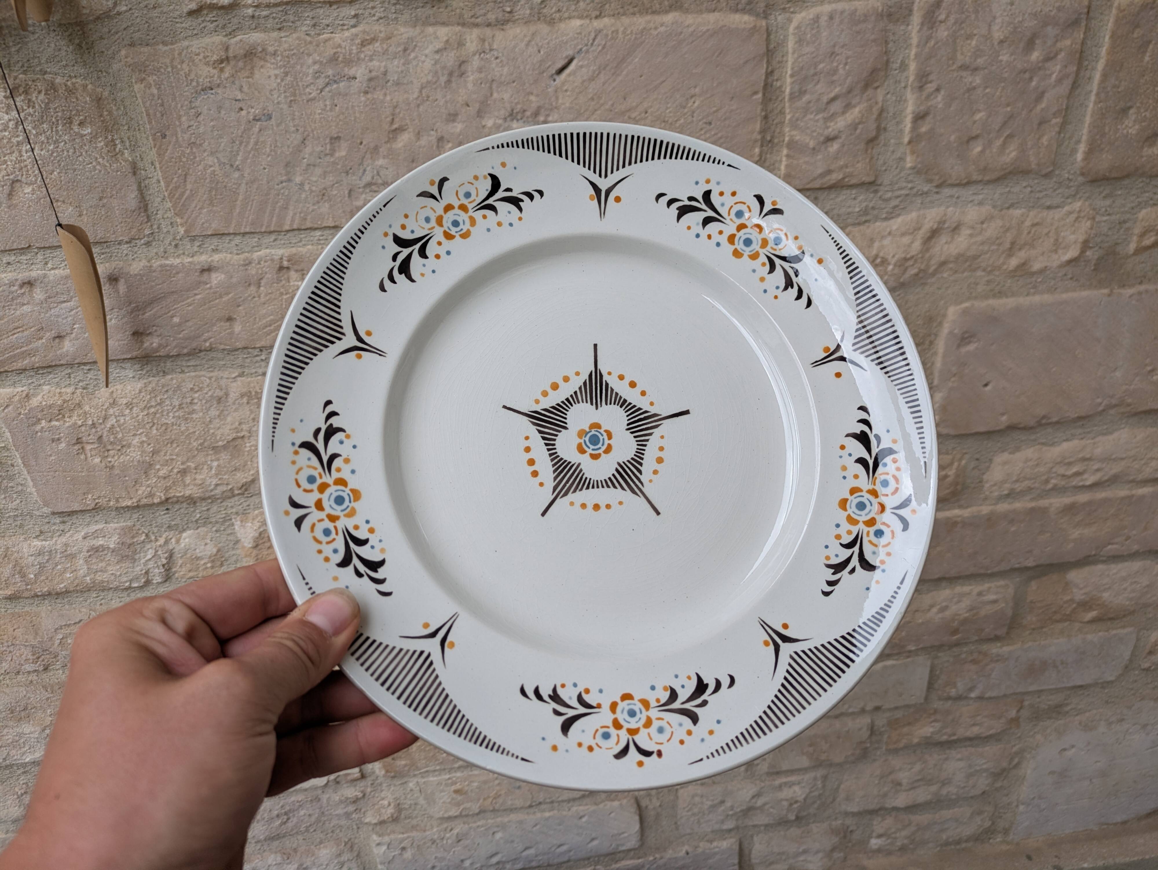 Old serving dish KG Lunéville model Limeil 27cm ironstone