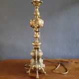 Large antique lamp base 50 cm Napoleon III style – gilded regulus