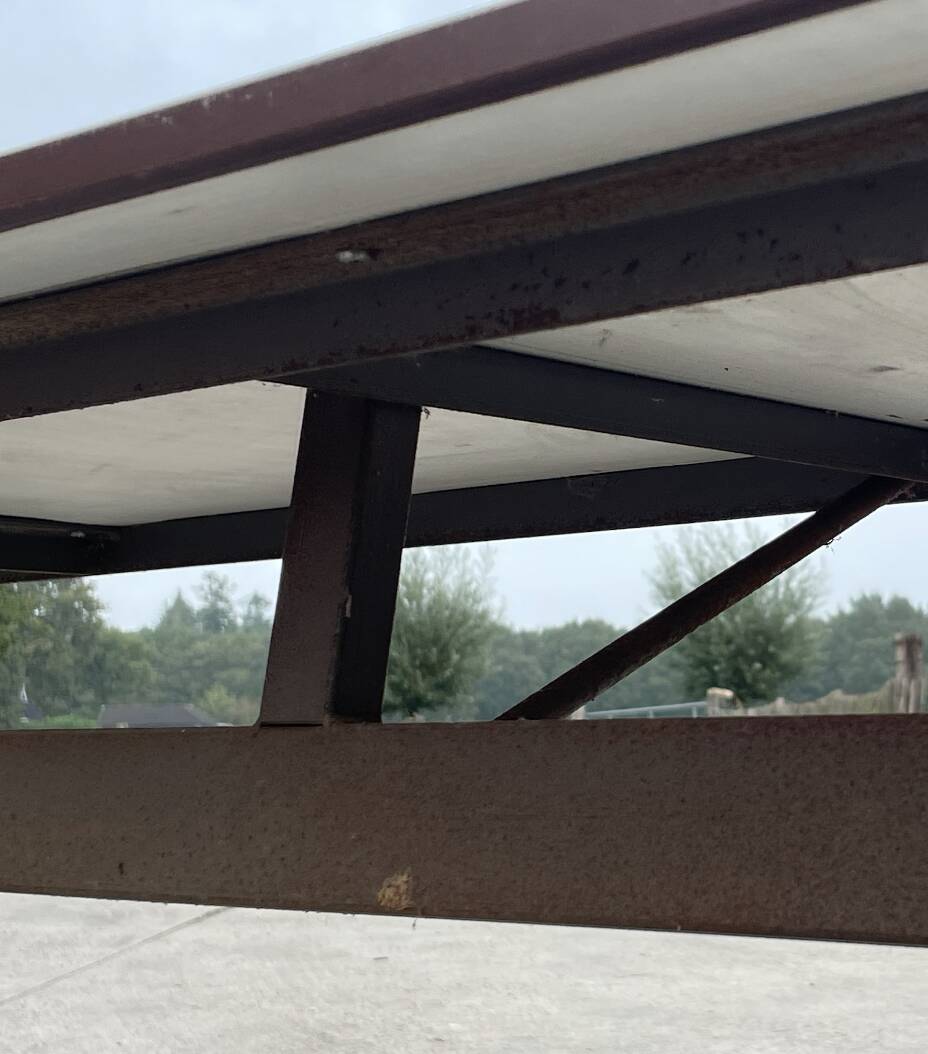 XXL industrial desk, minimalist design from the 50s