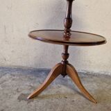 Pedestal table - Mute mahogany servant - With three trays resting on a tripod base - 1880