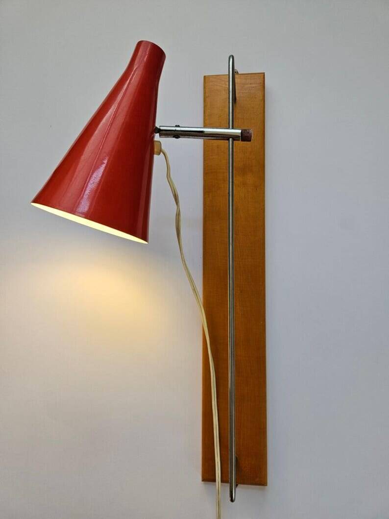 Rare Midcentury Wall Lamp Lidokov in style of Stilnovo, 1960s