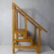 vintage wooden library staircase