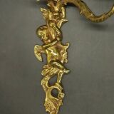 Pair of large Louis XV style wall lights - gilded bronze