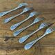 Series of 6 Christofle dessert forks model silver metal pearl