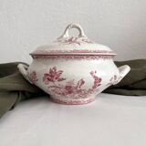 Fontanges iron earthenware soup tureen, Sarreguemines