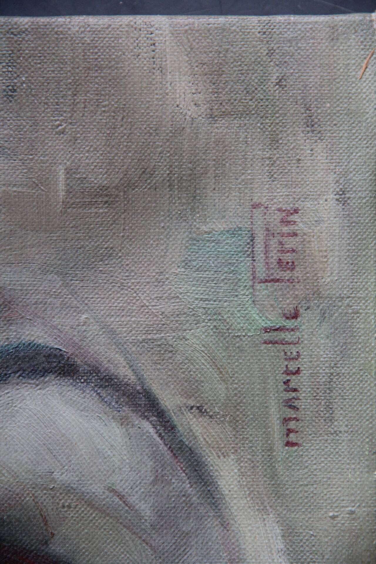 Oil on canvas primroses