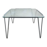 Minimalist, industrial side or coffee table, Arnold Bueno de Mesquita, 1950s