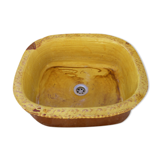 Washbasin "basin" in glazed terracotta