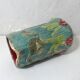 Antique turquoise Art Deco majolica pitcher vase with a snake motif