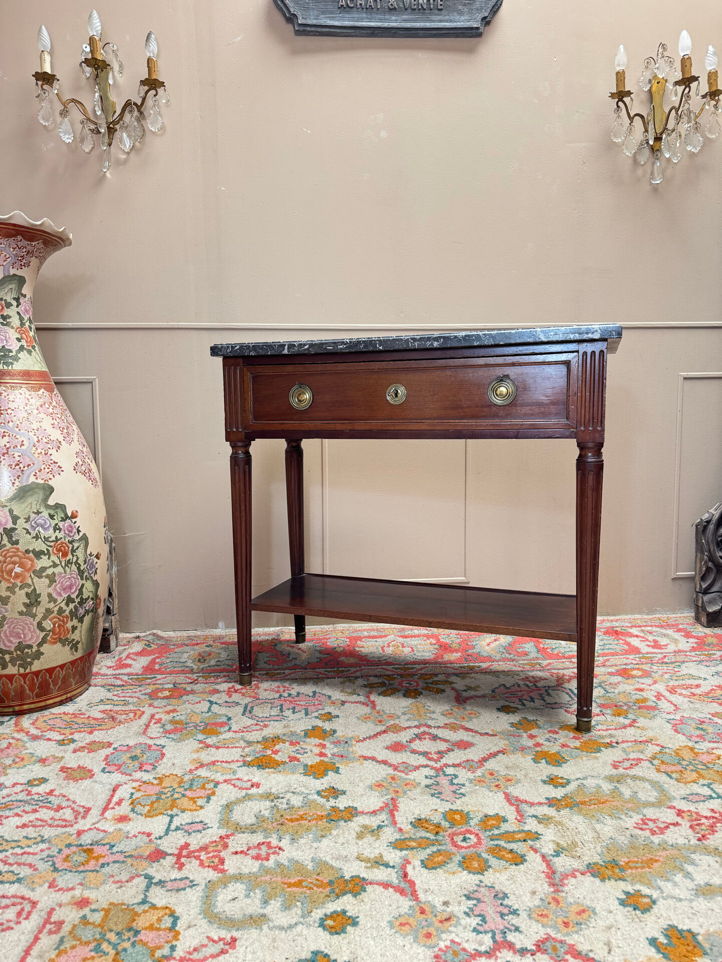 Console en acajou de style louis xvi xix eme siècle
