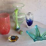 Sommerso murano glass pocket empty cup