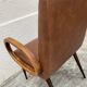 Mid Century Scandinavian vintage retro armchair with oval armrests.
