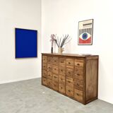 Vintage workshop furniture with 24 drawers in solid pine – 1950s