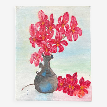 Small pink bouquet painting