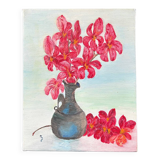 Petit tableau bouquet rose