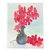 Small pink bouquet painting