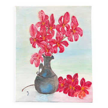 Small pink bouquet painting
