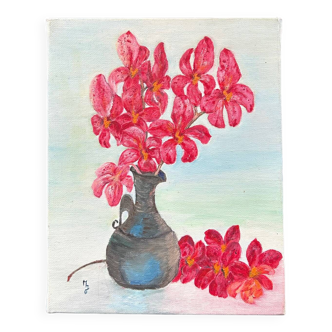 Small pink bouquet painting