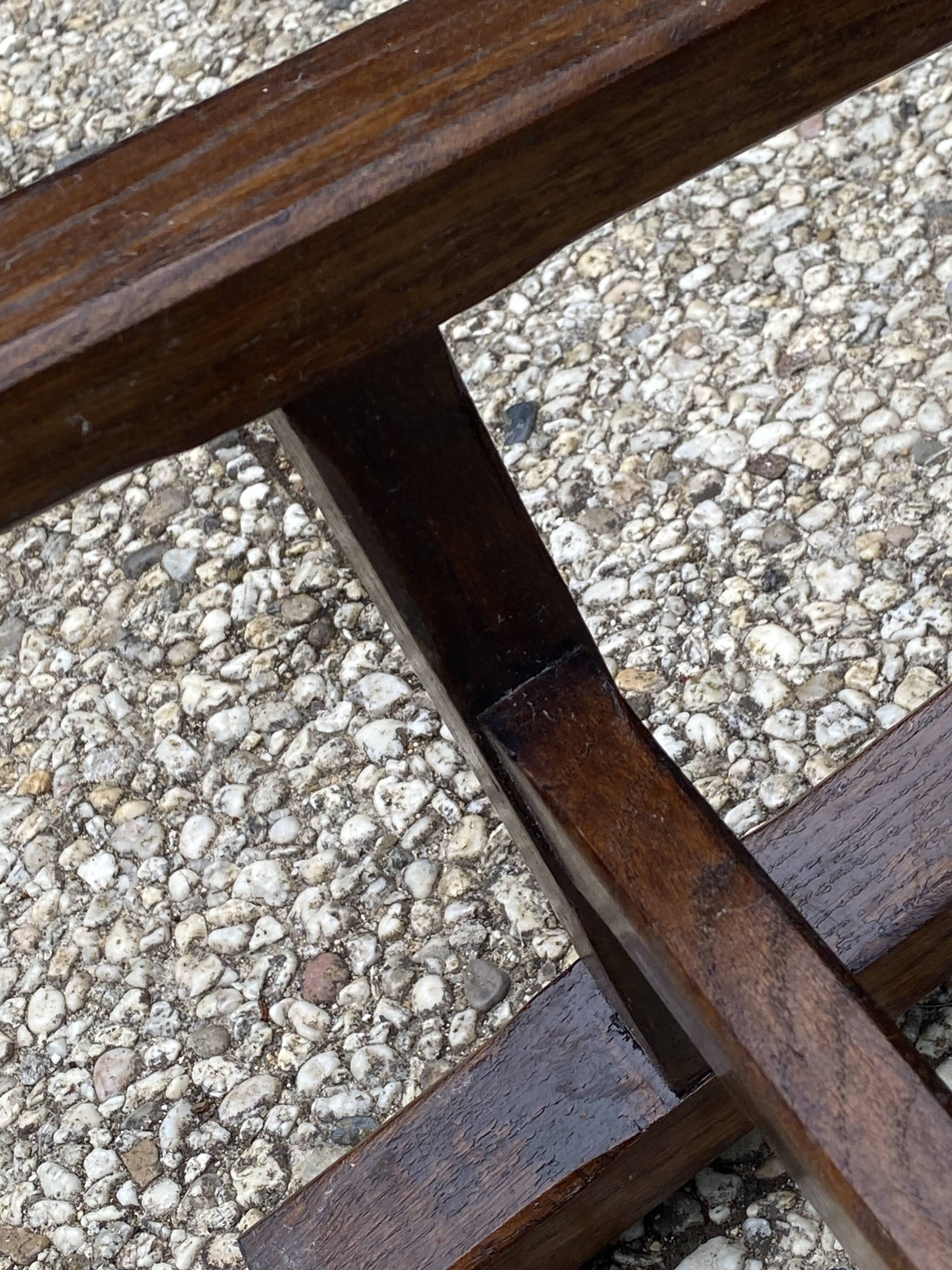 Solid oak farmhouse bench 180cm for rustic farmhouse table 1950