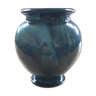 Vase bleu avec effet terres mélangées