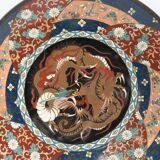 Cloisonné enamel dish decorated with a dragon in the center