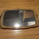 Painted wooden art deco mirror 33 X 51 cm