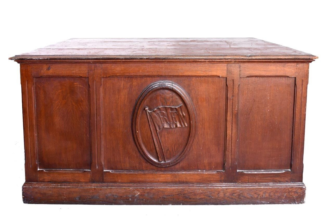 Official Town Hall time 1900 oak desk