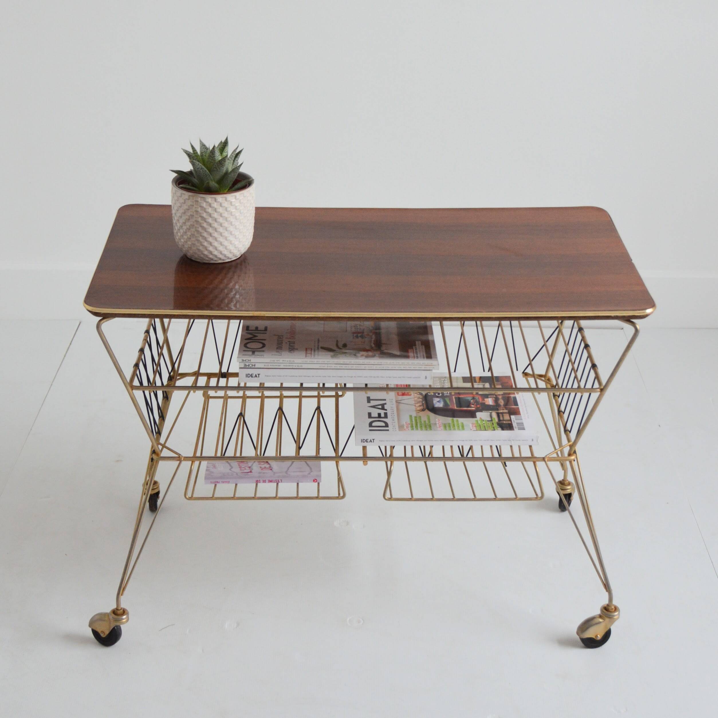 Side table / End table / Magazine rack 1950 vintage