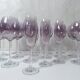 17 amethyst crystal glass goblets