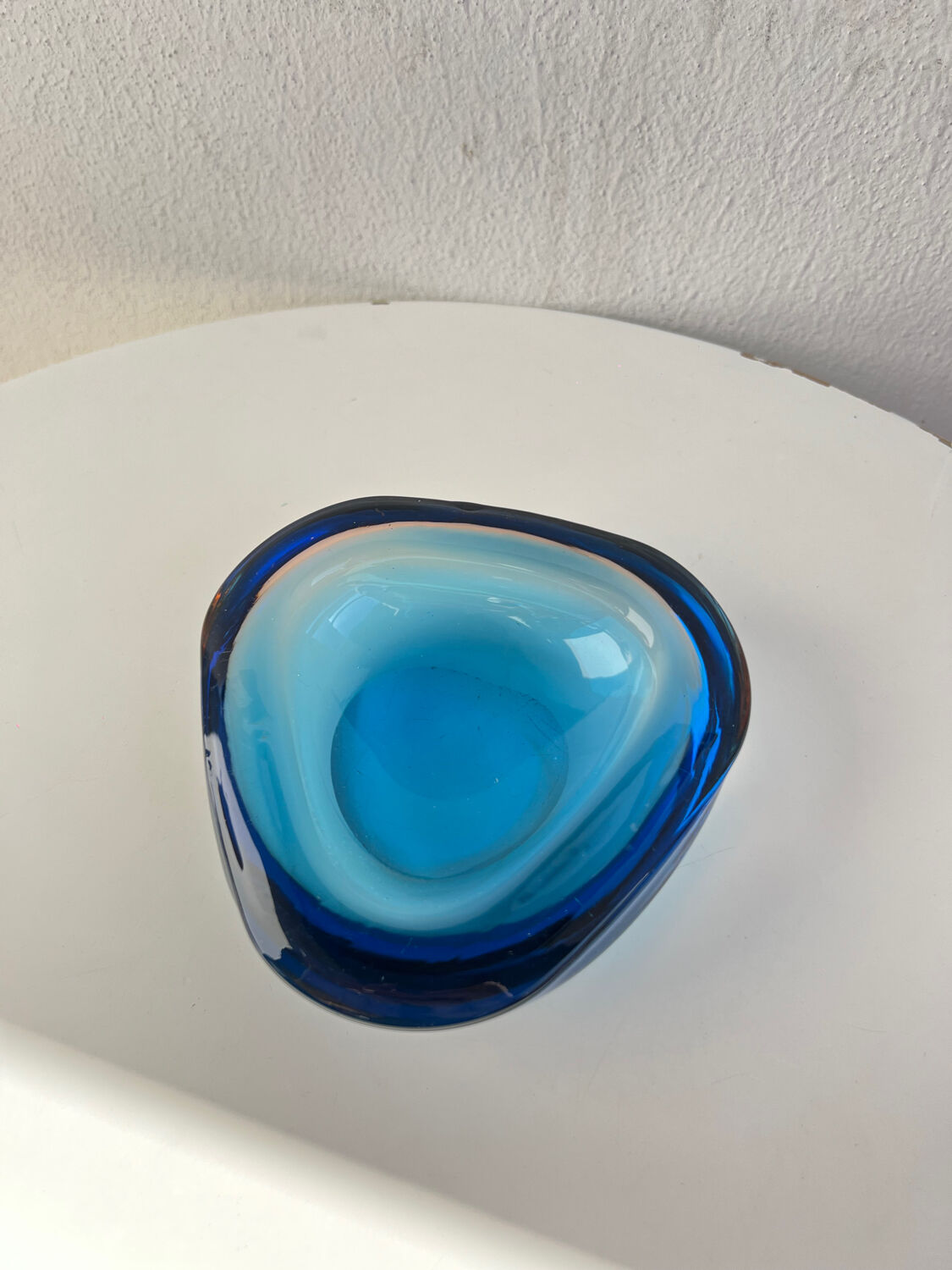 Murano glass pocket empty Sommerso seguso