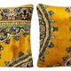 Set of 2 vintage velvet cushion covers 48x48 cm