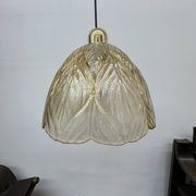 Peil & Putzer glass leaf hanging lamp , 1970’s