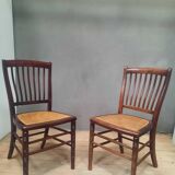 Pair of "1900" caned chairs
