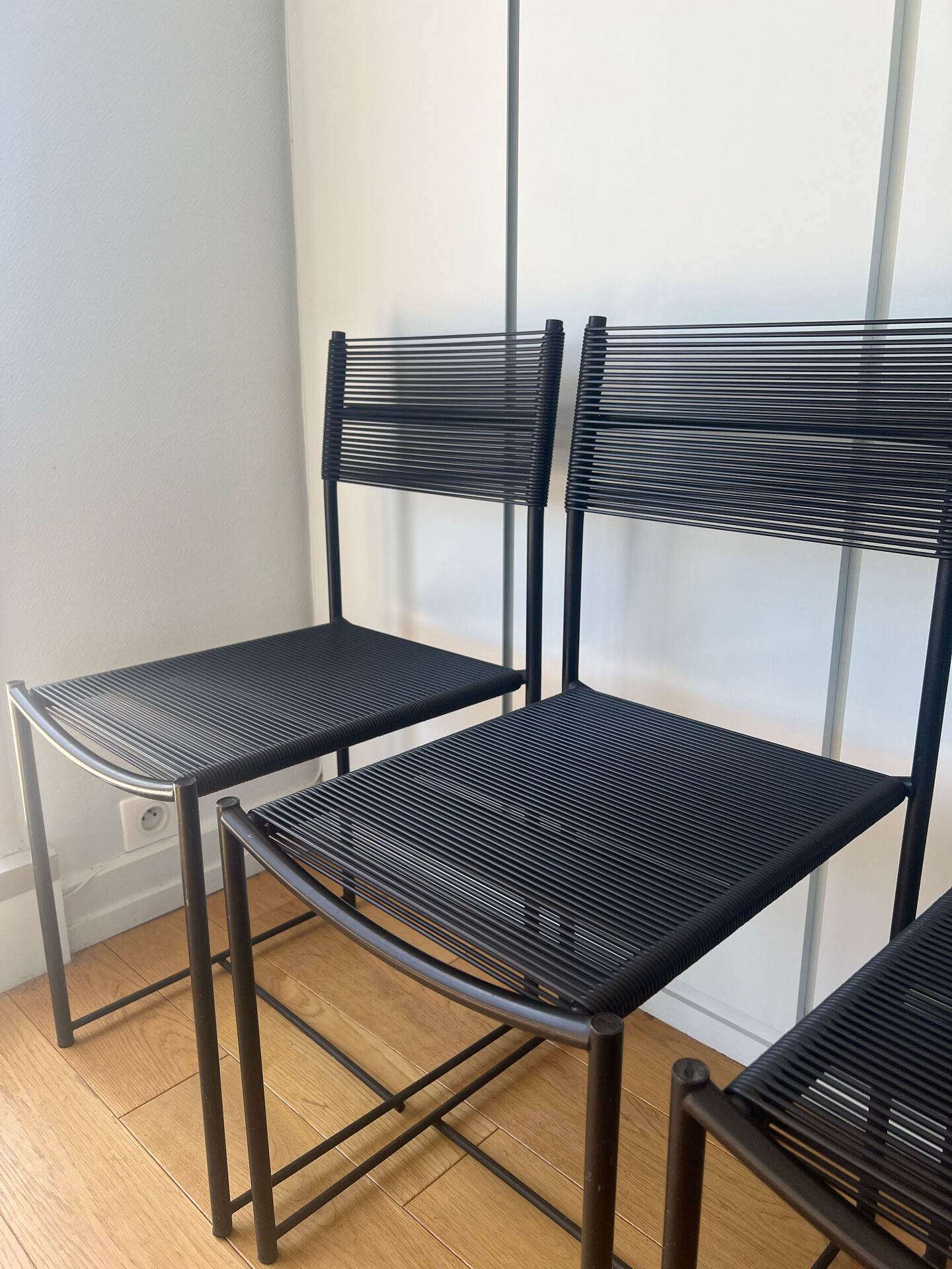 3 Spaghetti chairs by Alias