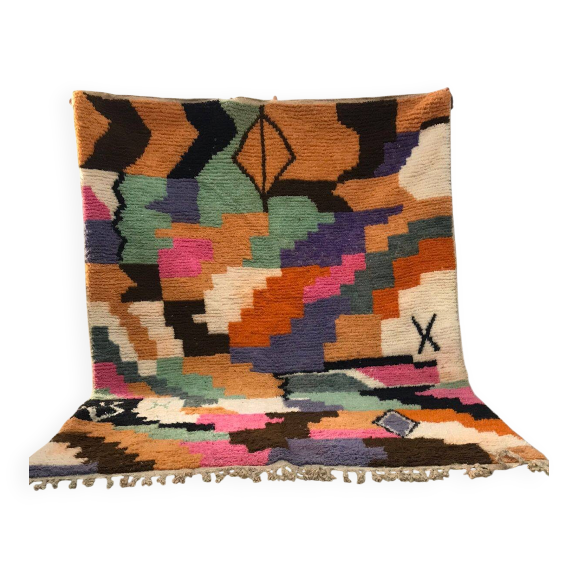 Moroccan Boujad rug Abstract multicoloured design 3*2m