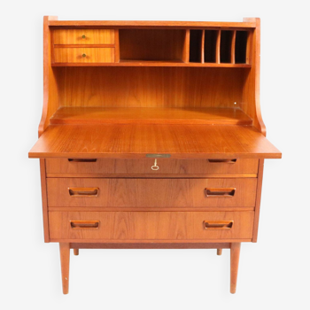 Mid-Century Teak Secretary by Gunnar Nielsen for Tibergaard, Denmark, 1960s