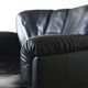 Girsberger Euro Chair in Black Leather by Hans Eichenberger