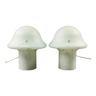 Pair of Striped Mushroom Table Lamps from Peill & Putzler, Germany, 1970s