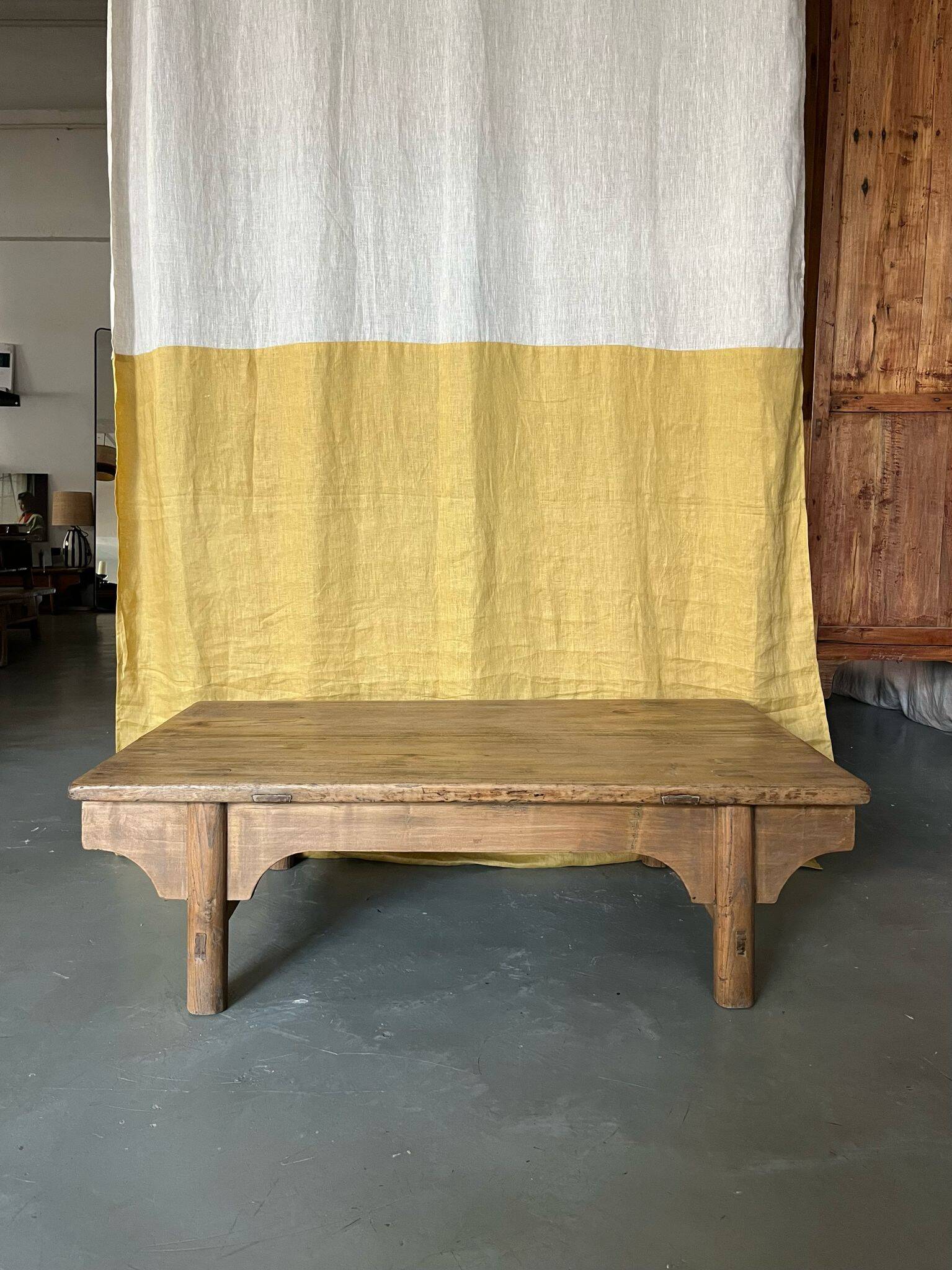 Antique Elm Wood Coffee Table