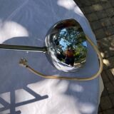 6-lamp vintage 70'S chrome pendant light